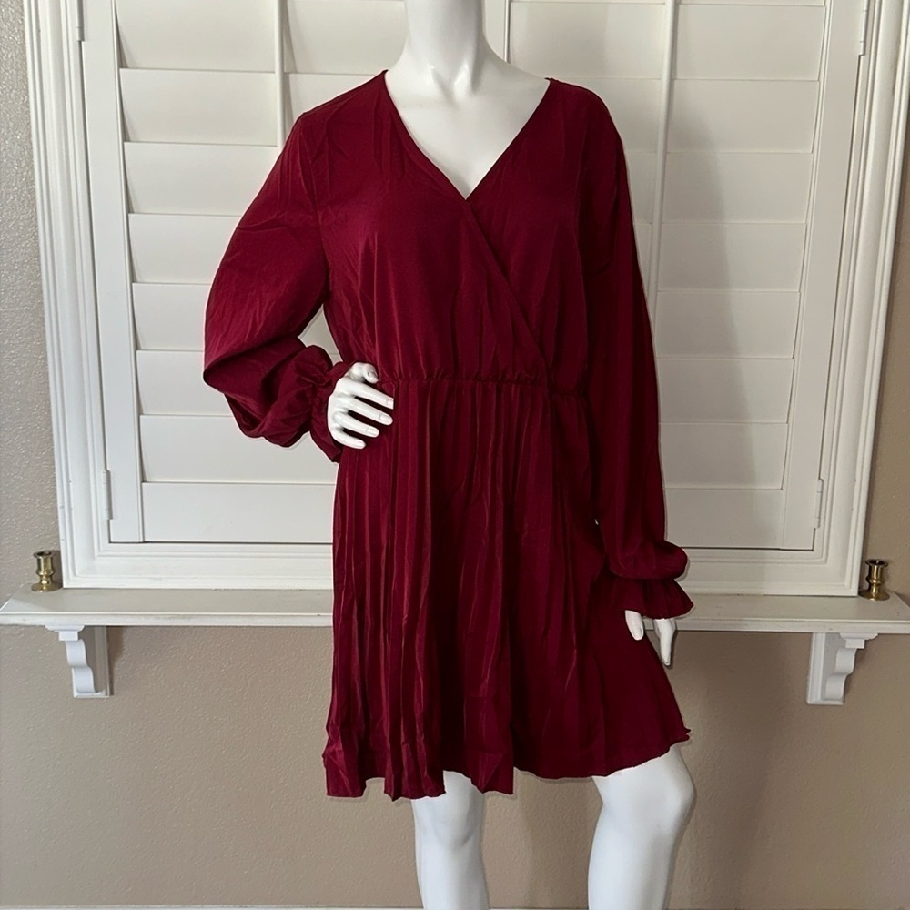 Nikki Lund Sienna Long Sleeve Faux Wrap Dress